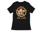 Women Regular Fit Tshirt - Toy Story Woody Sheriff Women Regular Fit Tshirt 180 Black | Fullmoon Styles