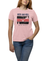 Rock N Roll With Music Women Oversized 240 Baby Pink Oversized - Premium Cotton Women Wear