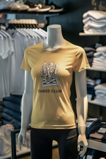 Beige Regular Fit Tshirt - Chess Club Women Regular Fit Tshirt 180 Design | Women Fashion