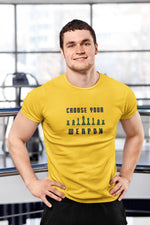 Comfortable Men Regular Fit Tshirt in Yellow - 180 GSM | Fullmoon Styles