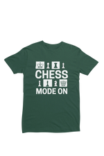 Men Regular Fit Tshirt - Chess Mode On Men Regular Fit Tshirt 180 Bottle Green | Fullmoon Styles