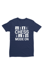 Men Regular Fit Tshirt - Chess Mode On Men Regular Fit Tshirt 180 Navy Blue | Fullmoon Styles