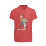 Woody And Buzz Friends Forever Women Oversized 210 Red Oversized - Premium Cotton Women Wear