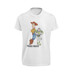 Woody And Buzz Friends Forever Women Oversized 210 White Oversized - Premium Cotton Women Wear