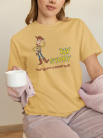 Toy Story Woody Women Regular Fit Tshirt 180 Beige Regular Fit Tshirt - Premium Cotton Women Wear