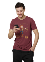 Comfortable Men Regular Fit Tshirt in Maroon - 180 GSM | Fullmoon Styles