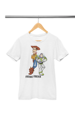 Women Regular Fit Tshirt - Woody And Buzz Friends Forever Women Regular Fit Tshirt 180 White | Fullmoon Styles