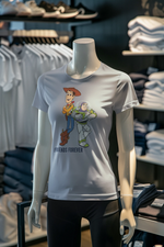 Women Regular Fit Tshirt - Woody And Buzz Friends Forever Women Regular Fit Tshirt 180 Gray | Fullmoon Styles