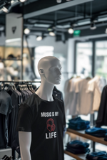 Black Oversized - Music Is My Life Men Oversized 240 Design | Men Fashion