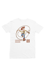 Men Oversized - Woody Cowboy Mode On Men Oversized 210 White | Fullmoon Styles