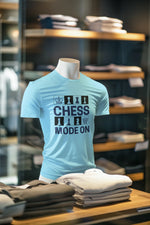 Sky Blue Regular Fit Tshirt - Chess Mode On Men Regular Fit Tshirt 180 Design | Men Fashion