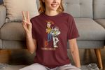 Women Regular Fit Tshirt - Woody And Buzz Friends Forever Women Regular Fit Tshirt 180 Maroon | Fullmoon Styles