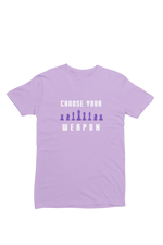 Men Regular Fit Tshirt - Chess Choose Your Weapon Men Regular Fit Tshirt 180 Lavender | Fullmoon Styles