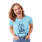 Chess Club Women Regular Fit Tshirt 180 Sky Blue Regular Fit Tshirt - Premium Cotton Women Wear
