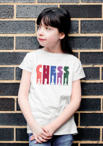 White Regular Fit Tshirt - Chess Kids Regular Fit Tshirt 180 Design | Kids Fashion