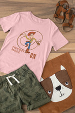 Comfortable Kids Regular Fit Tshirt in Baby Pink - 180 GSM | Fullmoon Styles