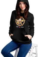 Comfortable Women Regular Fit Hoodie in Black - 320 GSM | Fullmoon Styles