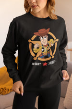 Comfortable Women Regular Fit Sweatshirt in Black - 320 GSM | Fullmoon Styles