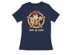 Women Regular Fit Tshirt - Toy Story Woody Sheriff Women Regular Fit Tshirt 180 Navy Blue | Fullmoon Styles