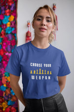 Comfortable Women Regular Fit Tshirt in Royal Blue - 180 GSM | Fullmoon Styles