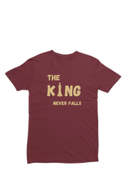Men Regular Fit Tshirt - King Never Falls Men Regular Fit Tshirt 180 Maroon | Fullmoon Styles