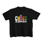 Black Regular Fit Tshirt - Chaos Checkmate Kids Regular Fit Tshirt 180 Design | Kids Fashion