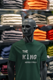 Bottle Green Regular Fit Tshirt - King Never Falls Men Regular Fit Tshirt 180 Design | Men Fashion