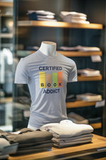 Men Regular Fit Tshirt - Certified Book Addict Men Regular Fit Tshirt 180 Gray | Fullmoon Styles