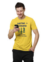 Comfortable Men Regular Fit Tshirt in Yellow - 180 GSM | Fullmoon Styles