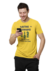 Comfortable Men Regular Fit Tshirt in Yellow - 180 GSM | Fullmoon Styles