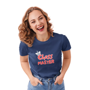 Chess Master Women Regular Fit Tshirt 180 Navy Blue Regular Fit Tshirt - Premium Cotton Women Wear