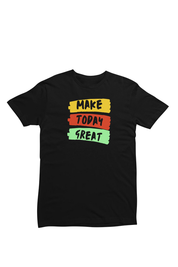 Women Regular Fit Tshirt - Make Today Great Women Regular Fit Tshirt 180 Black | Fullmoon Styles