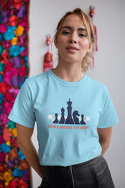 Premium Sky Blue Regular Fit Tshirt for Women - 180 GSM Cotton | Fullmoon Styles