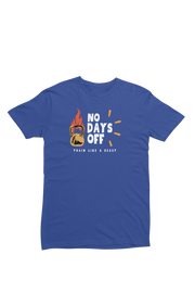 Men Regular Fit Tshirt - No Days Off Men Regular Fit Tshirt 180 Royal Blue | Fullmoon Styles