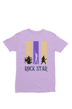 Women Regular Fit Tshirt - Rock Star Women Regular Fit Tshirt 180 Lavender | Fullmoon Styles