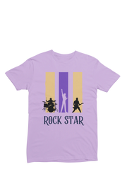 Women Regular Fit Tshirt - Rock Star Women Regular Fit Tshirt 180 Lavender | Fullmoon Styles