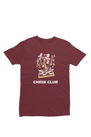 Men Regular Fit Tshirt - Chess Club Men Regular Fit Tshirt 180 Maroon | Fullmoon Styles