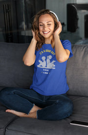 Good Day To Read Women Regular Fit Tshirt 180 Royal Blue Regular Fit Tshirt - Premium Cotton Women Wear