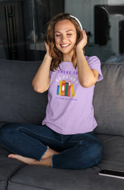 Premium Lavender Regular Fit Tshirt for Women - 180 GSM Cotton | Fullmoon Styles