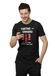 Comfortable Men Regular Fit Tshirt in Black - 180 GSM | Fullmoon Styles