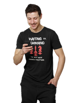 Waiting For Command Men Regular Fit Tshirt 180 Black Regular Fit Tshirt - Premium Cotton Men Wear