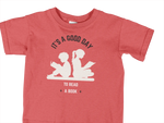 Kids Regular Fit Tshirt - Good Day To Read Kids Regular Fit Tshirt 180 Red | Fullmoon Styles