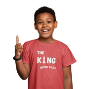 Kids Regular Fit Tshirt - King Never Falls Kids Regular Fit Tshirt 180 Red | Fullmoon Styles