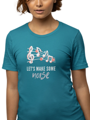 Lets Make Some Noise Women Oversized 240 Teal Blue Oversized - Premium Cotton Women Wear
