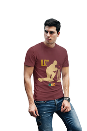 Comfortable Men Regular Fit Tshirt in Maroon - 180 GSM | Fullmoon Styles