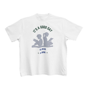White Regular Fit Tshirt - Good Day To Read Kids Regular Fit Tshirt 180 Design | Kids Fashion