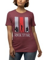 Rock Star Women Regular Fit Tshirt 180 Maroon Regular Fit Tshirt - Premium Cotton Women Wear