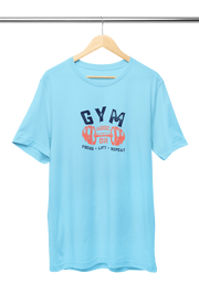 Gym Mode On Women Regular Fit Tshirt 180 Sky Blue Regular Fit Tshirt - Premium Cotton Women Wear