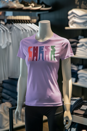 Lavender Regular Fit Tshirt - Chess Women Regular Fit Tshirt 180 Design | Women Fashion