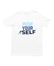Men Regular Fit Tshirt - Push Yourself Men Regular Fit Tshirt 180 White | Fullmoon Styles